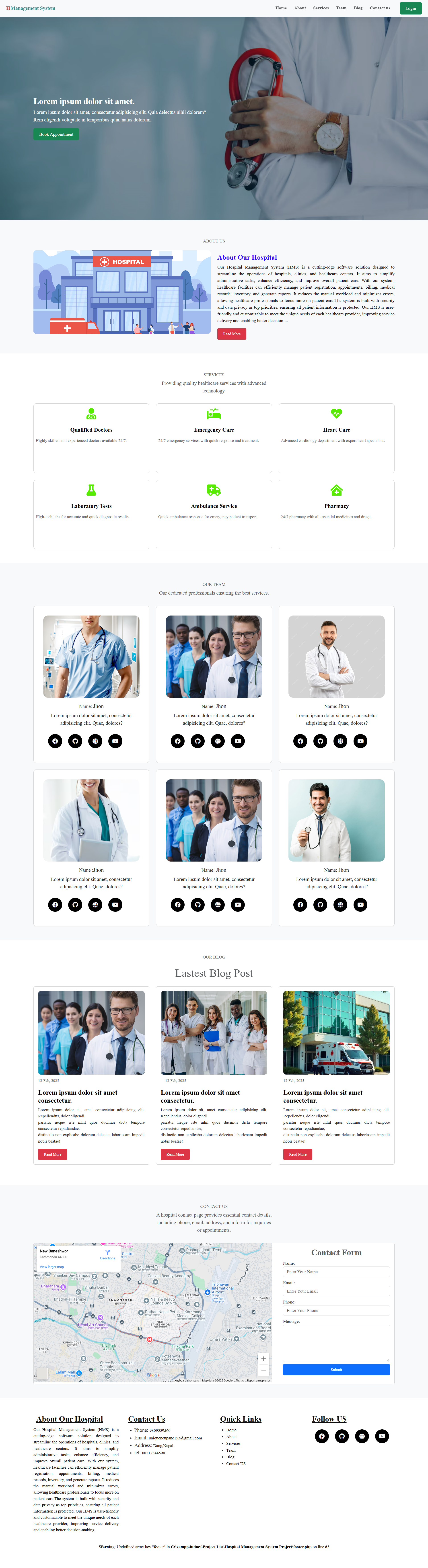 Hospital Management System (PHP)